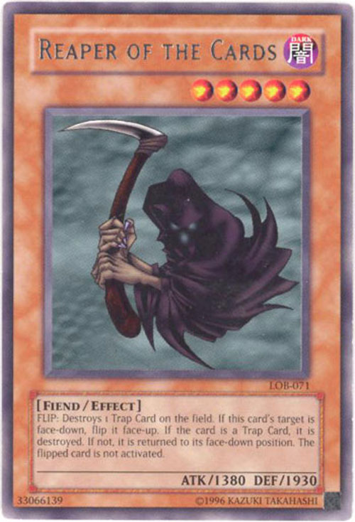 Yu-Gi-Oh Card - LOB-071 - REAPER OF THE CARDS (rare)