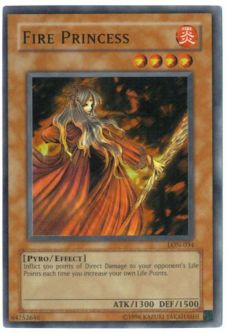 Yu-Gi-Oh Card - LON-034 - FIRE PRINCESS (super rare holo)