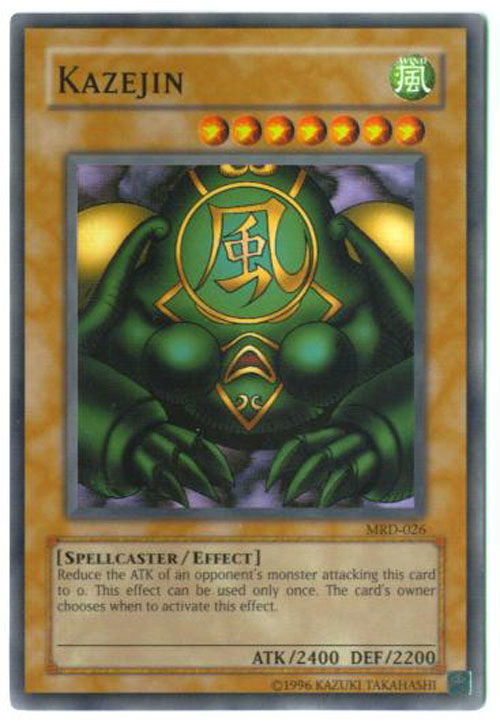 Yu-Gi-Oh Card - MRD-026 - KAZEJIN (super rare holo)