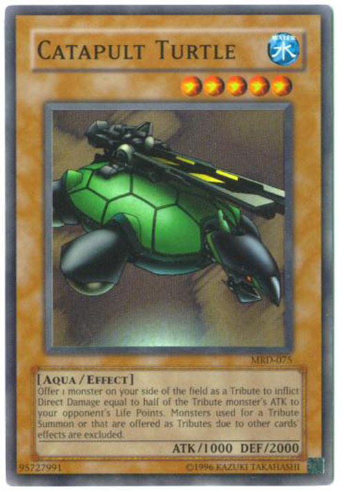 Yu-Gi-Oh Card - MRD-075 - CATAPULT TURTLE (super rare holo)