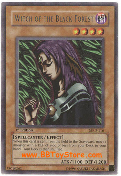 Yu-Gi-Oh Card - MRD-116 - WITCH OF THE BLACK FOREST (rare)