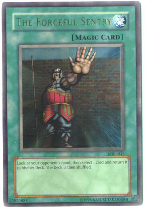 Yu-Gi-Oh Card - MRL-045 - THE FORCEFUL SENTRY (ultra rare holo)