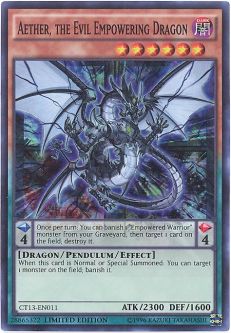 Yu-Gi-Oh Card - CT13-EN011 - AETHER, THE EVIL EMPOWERING DRAGON (super rare holo)
