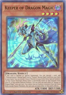 Yu-Gi-Oh Card - CT15-EN004 - KEEPER OF DRAGON MAGIC (ultra rare holo)