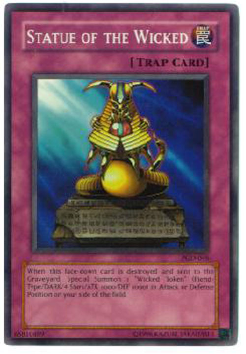 Yu-Gi-Oh Card - PGD-046 - STATUE OF THE WICKED (Super Rare Holo)