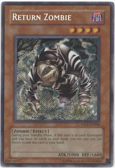 Yu-Gi-Oh Card - PP01-EN006 - RETURN ZOMBIE (secret rare holo)