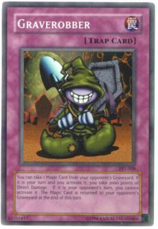 Yu-Gi-Oh Card - PSV-008 - GRAVEROBBER (super rare holo)