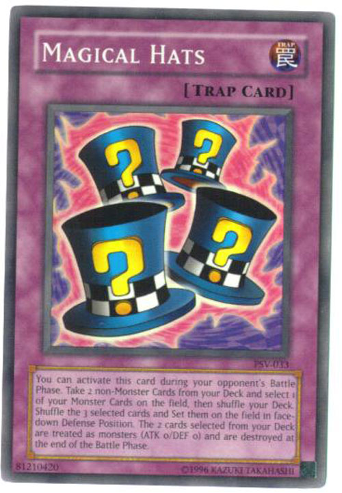 Yu-Gi-Oh Card - PSV-033 - MAGICAL HATS (super rare holo)