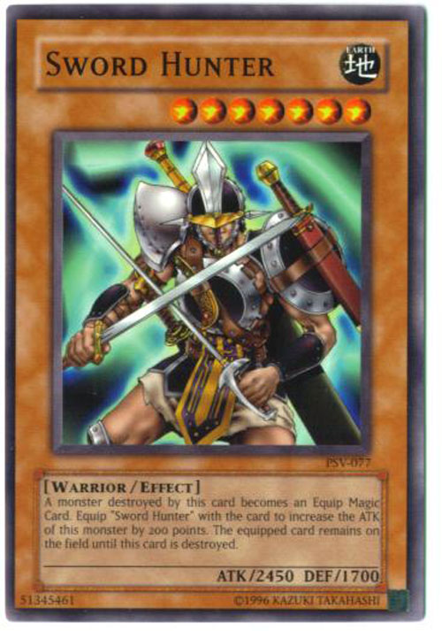 Yu-Gi-Oh Card - PSV-077 - SWORD HUNTER (common)