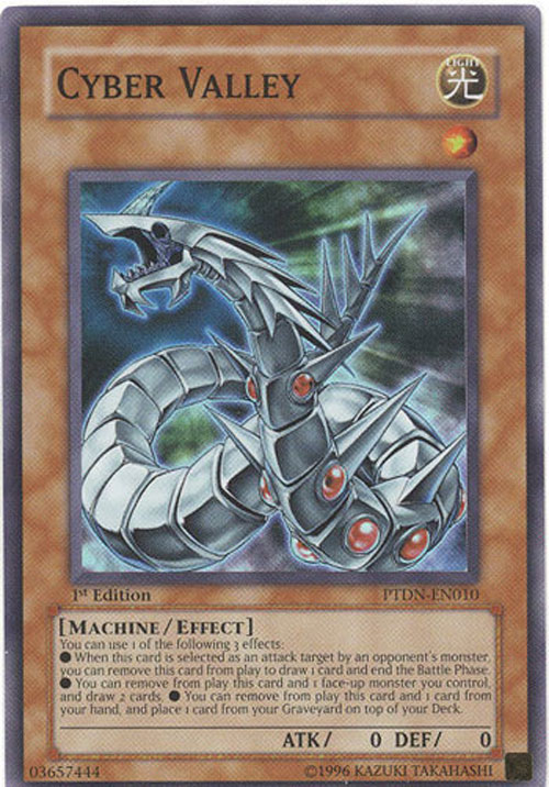Yu-Gi-Oh Card - PTDN-EN010 - CYBER VALLEY (super rare holo)