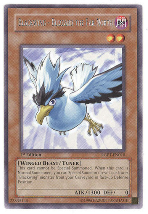 Yu-Gi-Oh Card - RGBT-EN010 - BLACKWING - BLIZZARD THE FAR NORTH (Rare)
