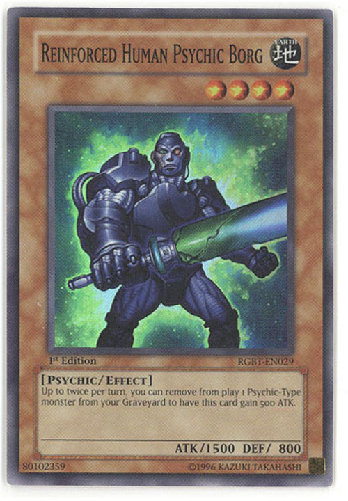 Yu-Gi-Oh Card - RGBT-EN029 - REINFORCED HUMAN PSYCHIC BORG (super rare holo)