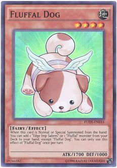Yu-Gi-Oh Card - FUEN-EN016 - FLUFFAL DOG (super rare holo)