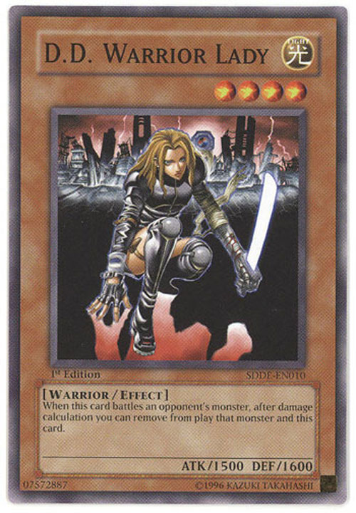 Yu-Gi-Oh Card - SDDE-EN010 - D.D. WARRIOR LADY (common)