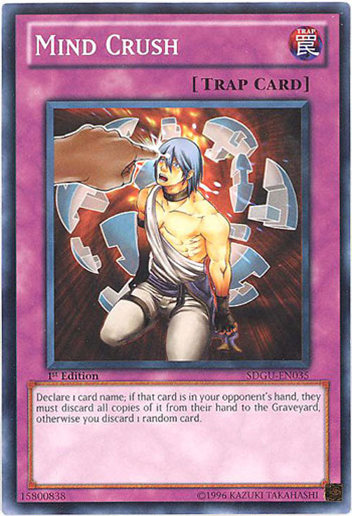 Yu-Gi-Oh Card - SDGU-EN035 - MIND CRUSH (common)