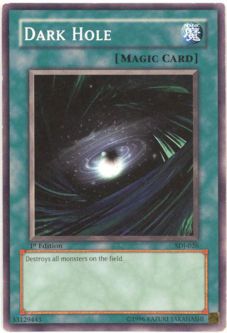 Yu-Gi-Oh Card - SDJ-026 - DARK HOLE (common)