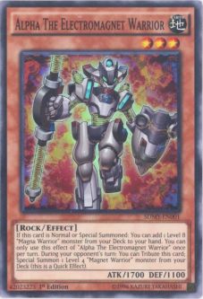 Yu-Gi-Oh Card - SDMY-EN001 - ALPHA THE ELECTROMAGNET WARRIOR (super rare holo)