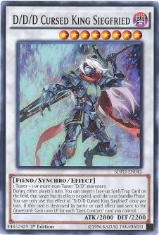 Yu-Gi-Oh Card - SDPD-EN042 - D/D/D CURSED KING SIEGFRIED (super rare holo)