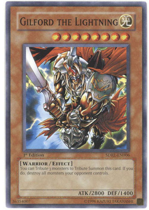 Yu-Gi-Oh Card - SDRL-EN006 - GILFORD THE LIGHTNING (common)