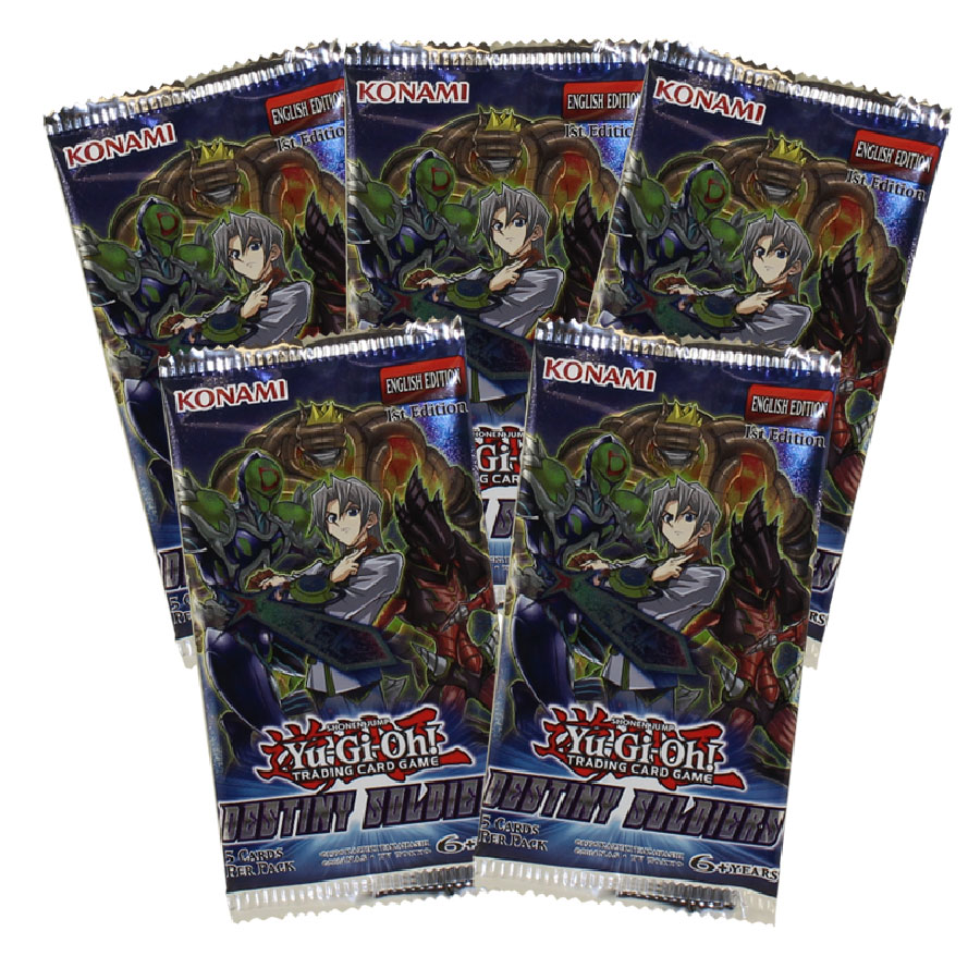 Yu-Gi-Oh Cards - Destiny Soldiers - Booster Packs (5 Pack Lot)