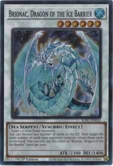 Yu-Gi-Oh Card - SDFC-EN043 - BRIONAC, DRAGON OF THE ICE BARRIER (super rare holo)
