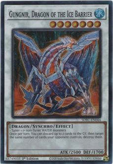 Yu-Gi-Oh Card - SDFC-EN044 - GUNGNIR, DRAGON OF THE ICE BARRIER (super rare holo)