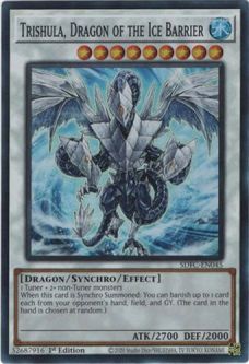 Yu-Gi-Oh Card - SDFC-EN045 - TRISHULA, DRAGON OF THE ICE BARRIER (super rare holo)