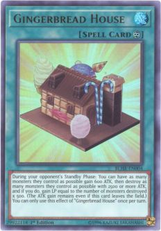 Yu-Gi-Oh Card - BLHR-EN004 - GINGERBREAD HOUSE (ultra rare holo)