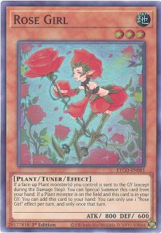 Yu-Gi-Oh Card - ETCO-EN081 - ROSE GIRL (super rare holo)