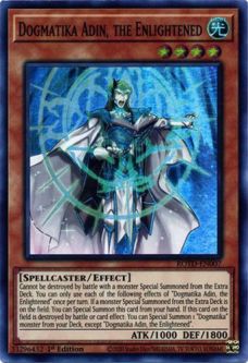 Yu-Gi-Oh Card - ROTD-EN007 - DOGMATIKA ADIN, THE ENLIGHTENED (super rare holo)