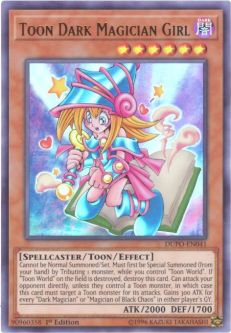 Yu-Gi-Oh Card - DUPO-EN041 - TOON DARK MAGICIAN GIRL (ultra rare holo)