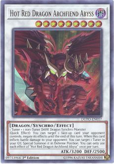 Yu-Gi-Oh Card - DUPO-EN057 - HOT RED DRAGON ARCHFIEND ABYSS (ultra rare holo)