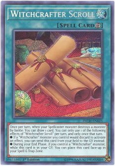 Yu-Gi-Oh Card - INCH-EN025 - WITCHCRAFTER SCROLL (secret rare holo)
