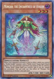 Yu-Gi-Oh Card - MP19-EN223 - MORGAN, THE ENCHANTRESS OF AVALON (secret rare holo)