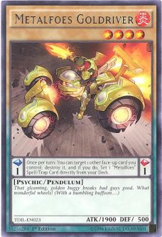 Yu-Gi-Oh Card - TDIL-EN023 - METALFOES GOLDRIVER (rare)