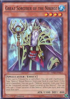 Yu-Gi-Oh Card - THSF-EN011 - GREAT SORCERER OF THE NEKROZ (super rare holo)