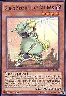 Yu-Gi-Oh Card - THSF-EN037 - DJINN PRESIDER OF RITUALS (super rare holo)