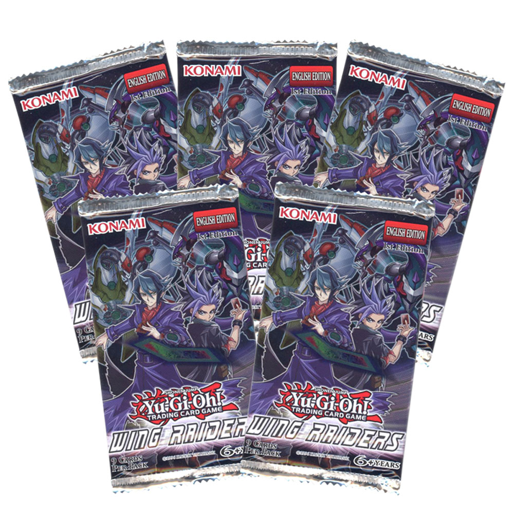 Yu-Gi-Oh Cards - Wing Raiders - Booster Packs (5 Pack Lot)