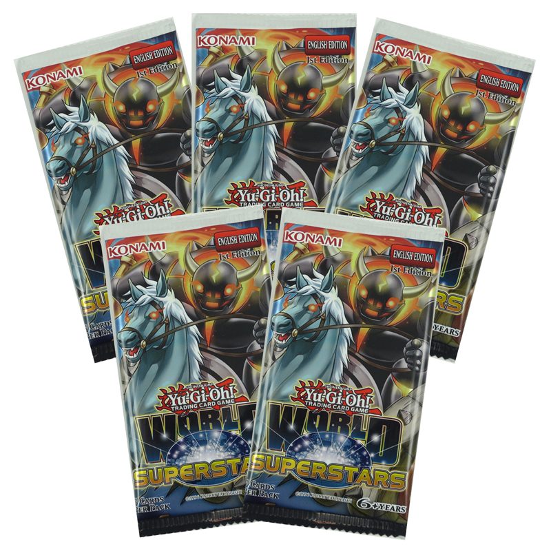 Yu-Gi-Oh Cards - World Superstars - Booster Packs (5 Pack Lot)