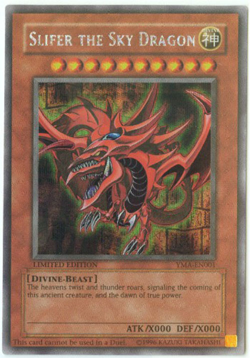 Yu-Gi-Oh God Card - YMA-EN001 - SLIFER the SKY DRAGON (Secret Rare Holo)