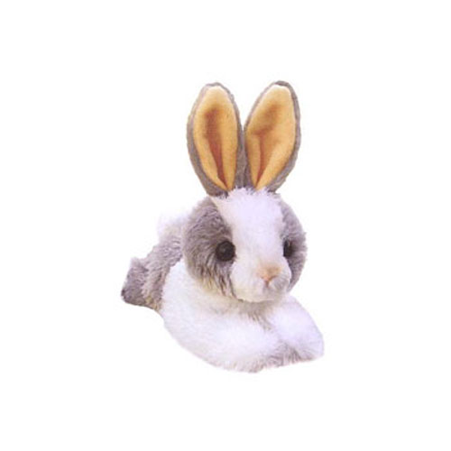 Aurora World Plush - Mini Flopsie - BABY BUNNY (Grey & White) (8 inch):   - Toys, Plush, Trading Cards, Action Figures & Games online  retail store shop sale