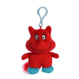 Aurora World Plush - Dr. Seuss - FOX IN SOCKS (Plastic Key Clip - 4 inch)