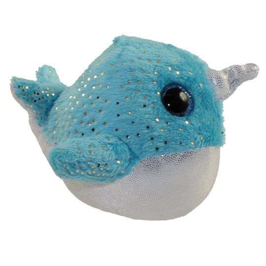 Aurora World Plush YooHoo Friends Mini Sealife Too NAREE the Narwhal Blue 3 inch BBToyStore Toys Plush Trading Cards Action Figures Games online retail store shop sale