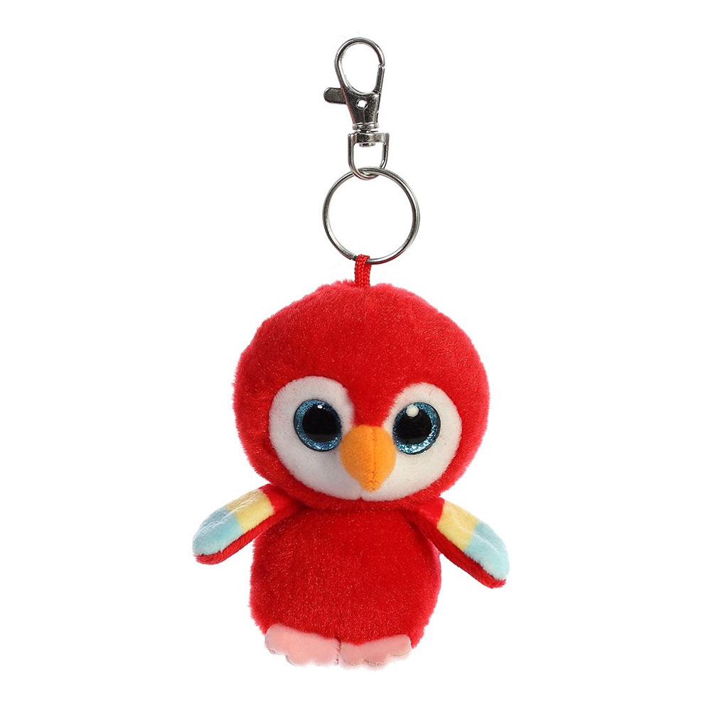 Aurora World Plush - YooHoo Friends Clip On - LORA the Scarlet Macaw (3.5 inch)