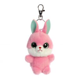 Aurora World Plush - YooHoo Friends Clip On - BETTY the Pink Rabbit (3.5 inch)