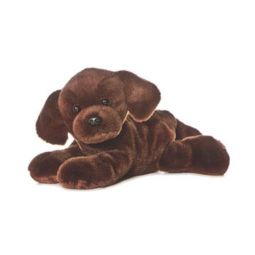 Aurora World Plush - Mini Flopsie - LIL' LUCKY the Chocolate Lab (8 inch)