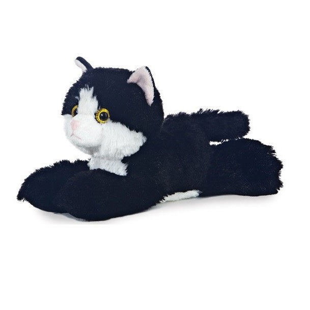 Aurora World Plush - Mini Flopsie - MAYNARD the Black & White Cat (8 inch)