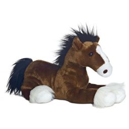 Aurora World Plush - Flopsie - CAPTAIN the Brown &  White Horse (12 inch)