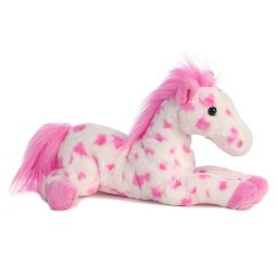 Aurora World Plush - Flopsie - DOLLY the Pink & White Spotted Horse (12 inch)