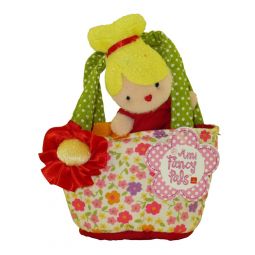 Aurora World Plush - Mini Fancy Pals Doll Carrier - GIRL in Floral Print Carrier (5 inch)